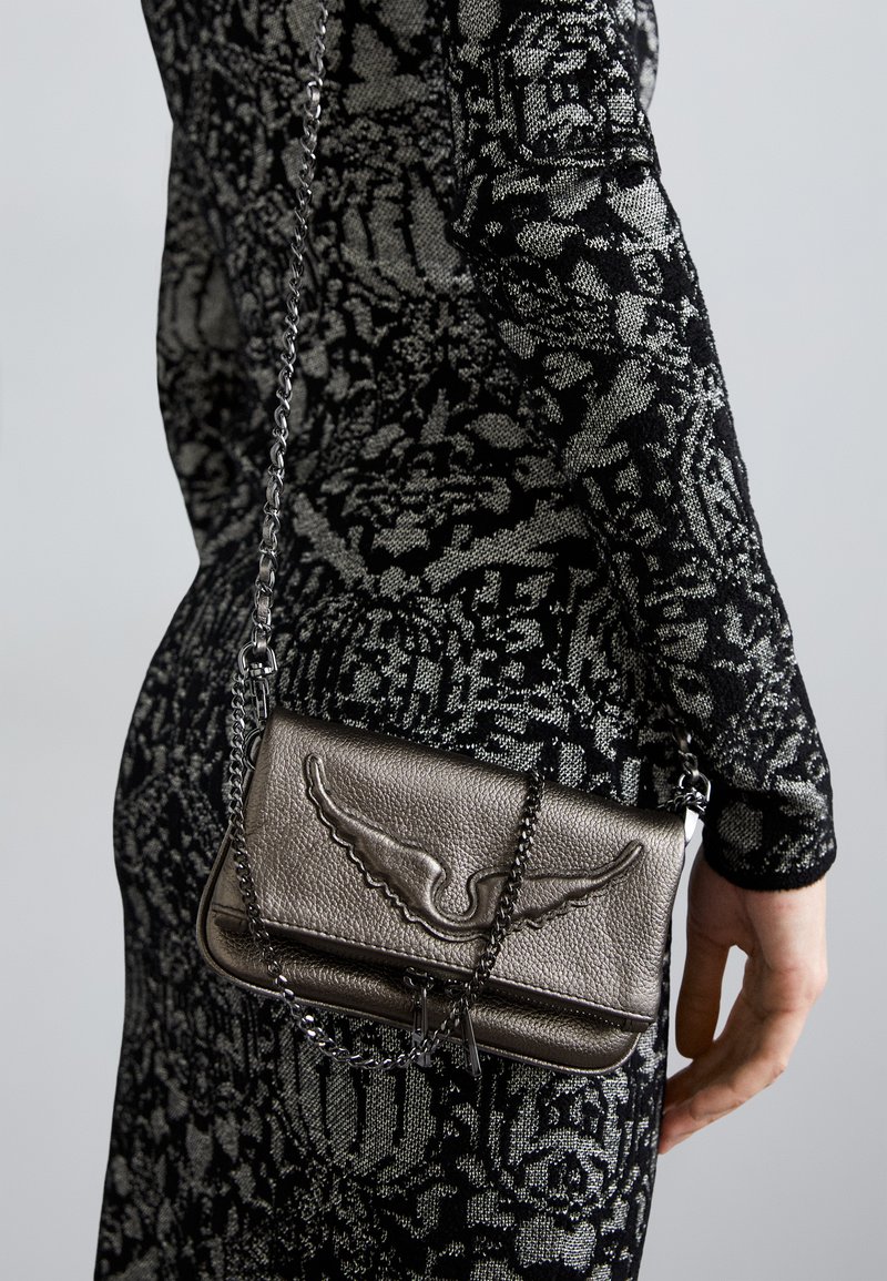 Zadig & Voltaire ROCK NANO WINGS  - Cross body bag - black metalic
