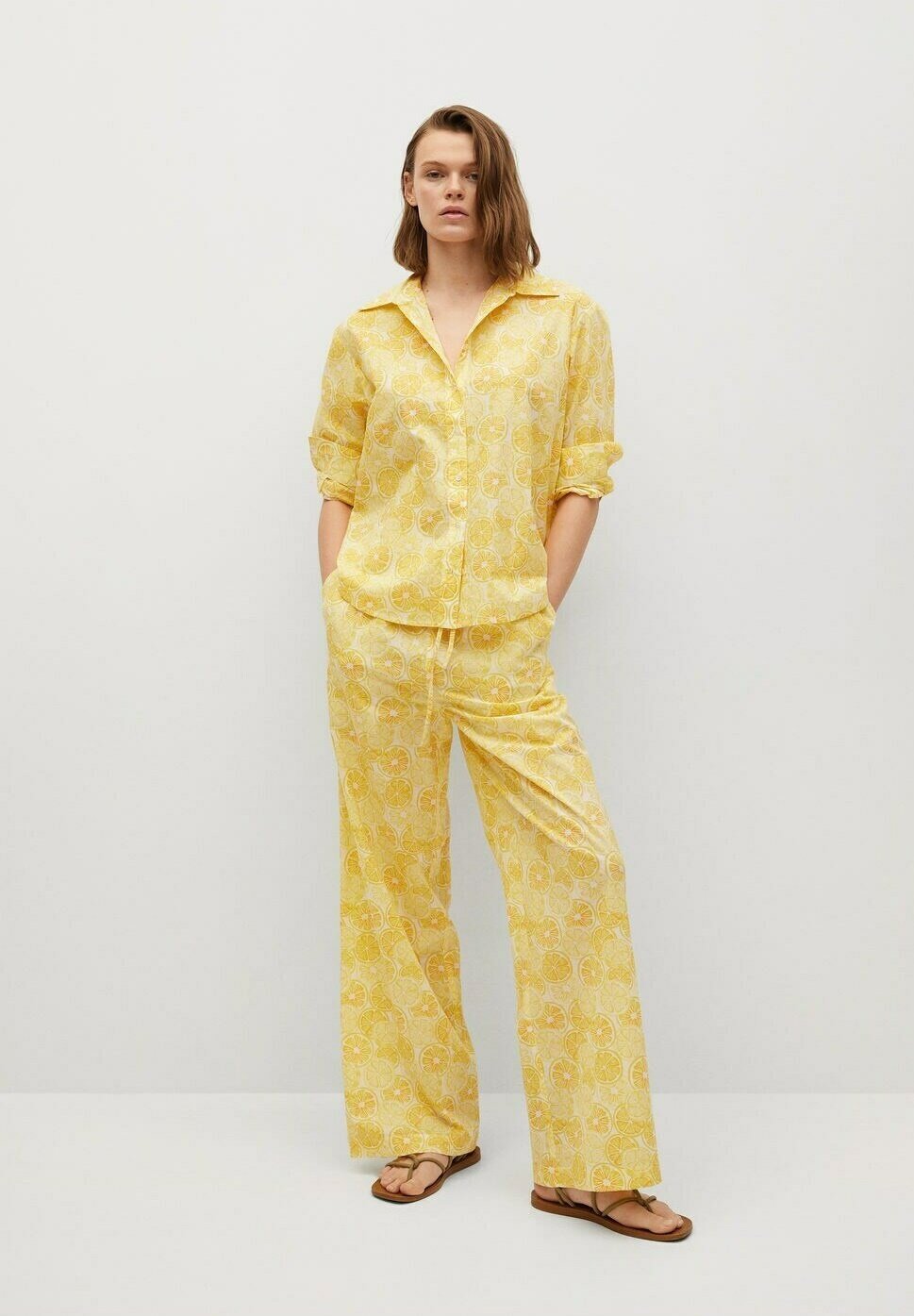 Mango Pantalones - amarillo - Zalando.es