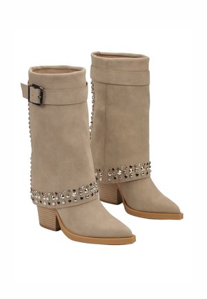 Bottes de cowboy / motard - taupe