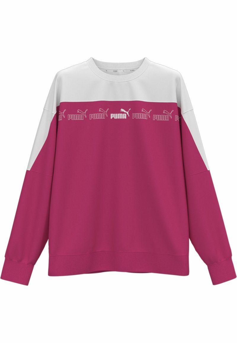 Puma AROUND THE BLOCK RUNDHALS - Sweater - garnet rose