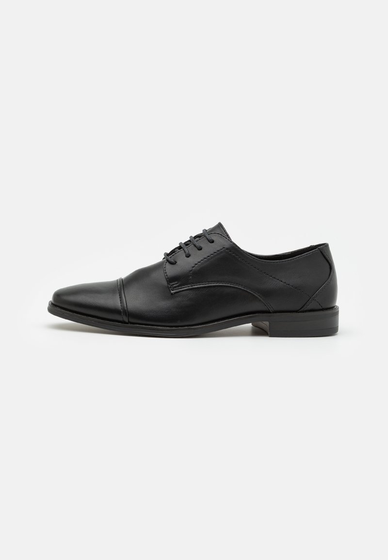 Pier One Elegantni čevlji z vezalkami - black