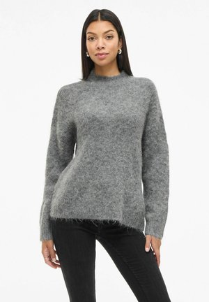 VIBENNU STEHKRAGEN - Pullover - medium grey melange