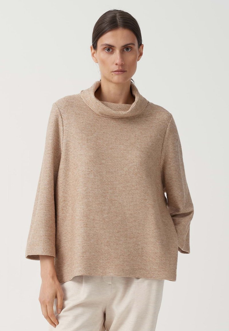 Onlsimoni 3 4 Pullover Knit Coffee Bean Detail Melange