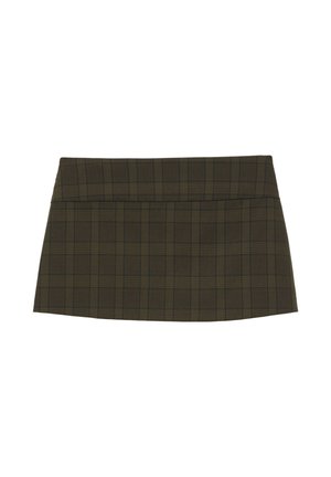 PULL&BEAR, MID-WAIST - SKORT - Jupe trapèze - mottled dark brown