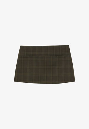 PULL&BEAR, MID-WAIST - SKORT - Jupe trapèze - mottled dark brown