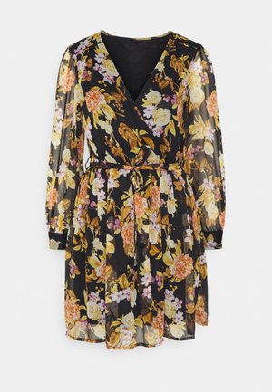JDY Petite, JDYELLA WRAP DRESS - Hverdagskjole - black