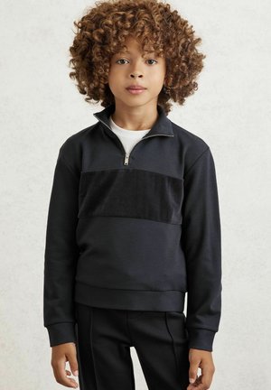 Reiss, SELIN INTERLOCK PANEL ZIP  - Felpa - navy blue