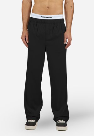 TARO WIDE SMART PANTS - Nohavice - black