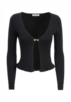 INFLUENCER FRILLED - Cardigan - black