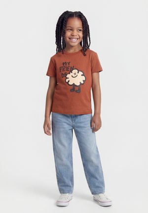 ROOSTER UNISEX - Nyomott mintás póló - brown