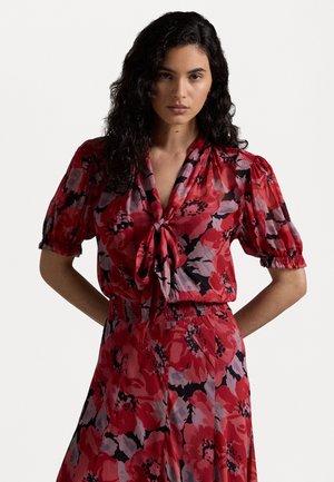 FLORAL GEORGETTE TIE-NECK DRESS - Vapaa-ajan mekko - multi-coloured/red