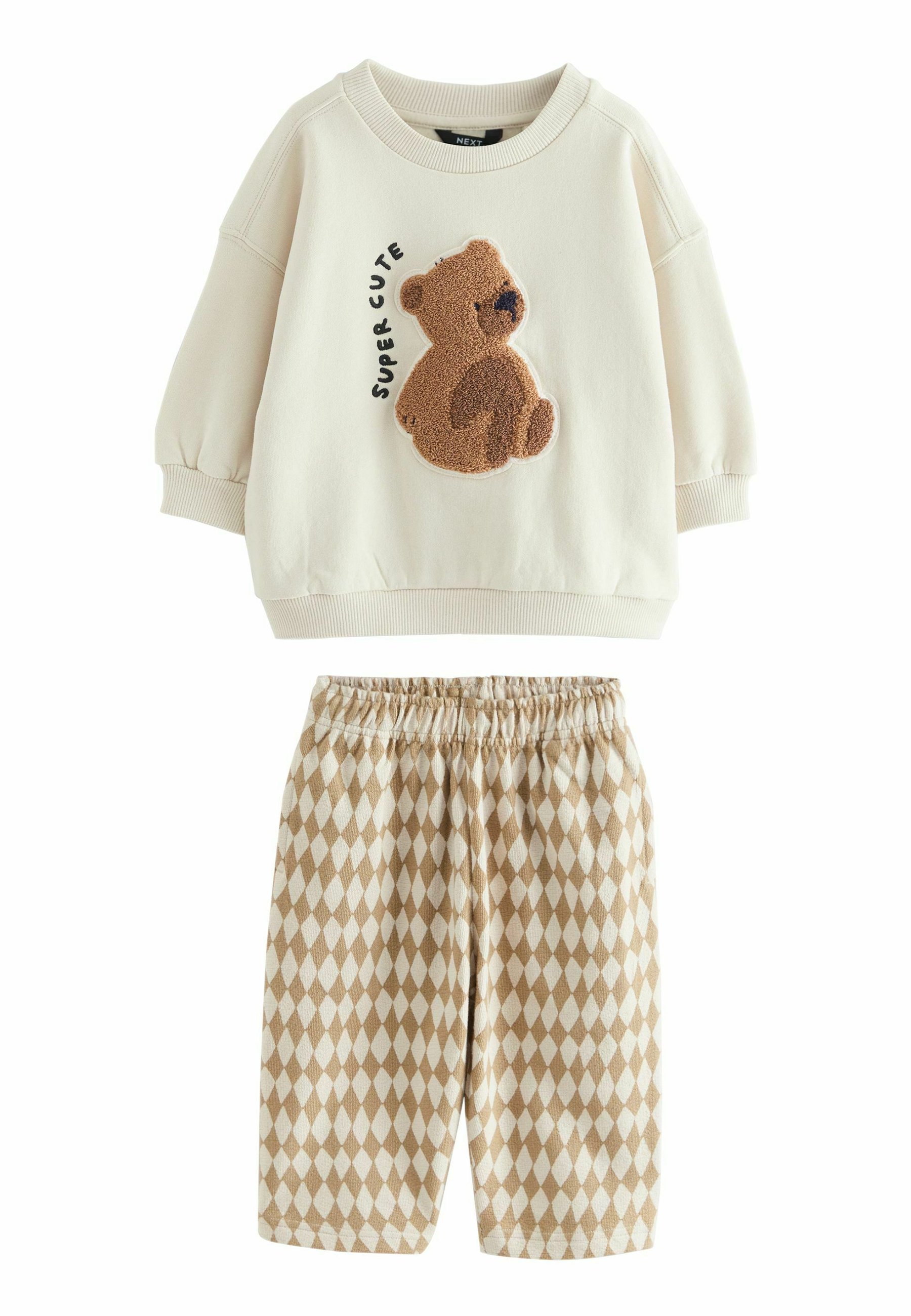 Next REGULAR FIT SET - Sweater - tan brown white bear/bruin - Zalando.nl