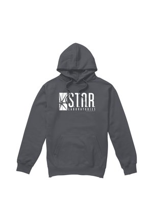 Dark gray hoodie with front pocket and white "S.T.A.R. Laboratories" logo featuring a stylized starburst on chest.