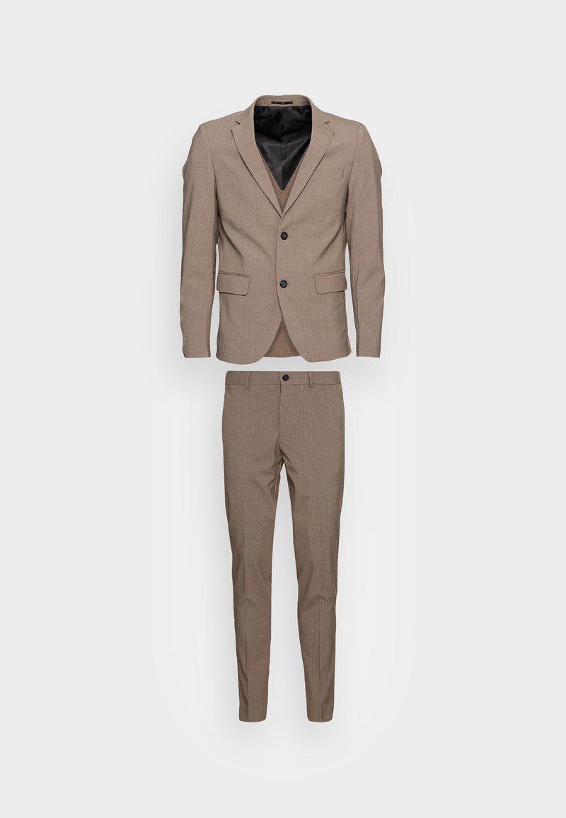 Lindbergh SLIM FIT PLAIN MENS SUIT Suit stone/light grey Zalando
