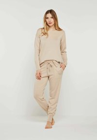 YOU LOOK PERFECT BELLA - MERINO LONG SLEEVE SWEATER WITH ROUND NECK - Strickpullover - beige