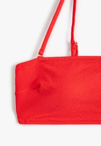Koton REMOVABLE STRAPPY TISSUED STRAPLESS - Bikinitop - red