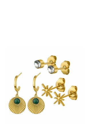3-TEILIGES SET MIT DESIGN  - Ohrringe - gold