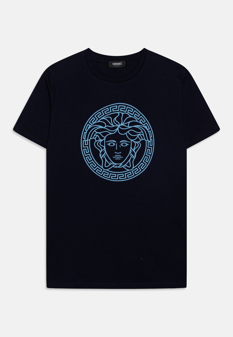 Versace MEDUSA GRECA PRINT UNISEX - Triko s potiskem - navy/ballet blue
