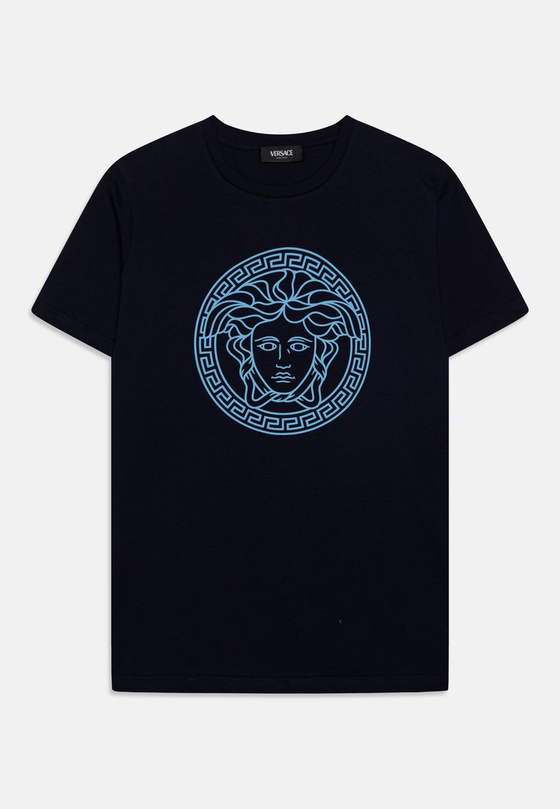 Versace - MEDUSA GRECA PRINT UNISEX - T-Shirt print - navy/ballet blue, Vergrößern