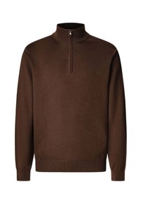 Façonnable 1/2 ZIP - Strickpullover - mud brown