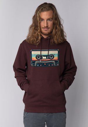 RETRO KASSETTE - Kapuzenpullover - red brown