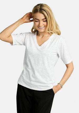ULLA VNECK - T-shirt basic - white