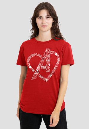 HEART BE MINE - Print T-shirt - red
