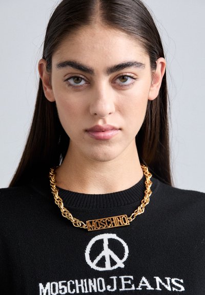 MOSCHINO LOGONECKLACE - Verižica - color oro lucido