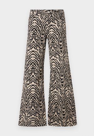 JDY, JDYVANESSA - Wide leg - ecru/black
