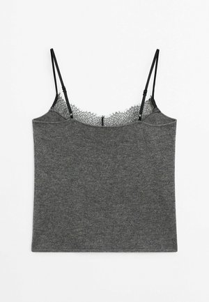 Massimo Dutti TRIMMED CAMISOLE - Top - grey