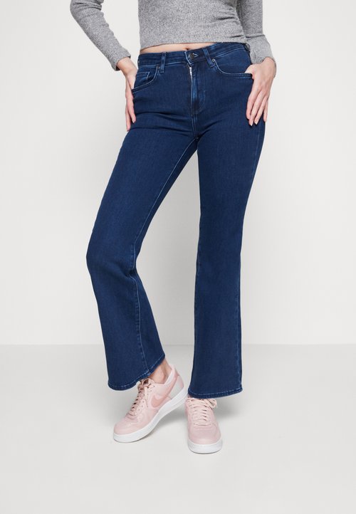 Jeans A Campana Only Onlwauw Life Con 5 Tasche, Chiusura Zip E Bottone, Passanti Per Cintura, Per Donna