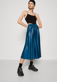 VILA VINITBAN MIDI  - Φούστα σε γραμμή Α - morrocan blue
