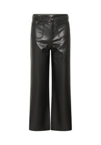 KAmikka PU Jeans - Stoffhose - black deep