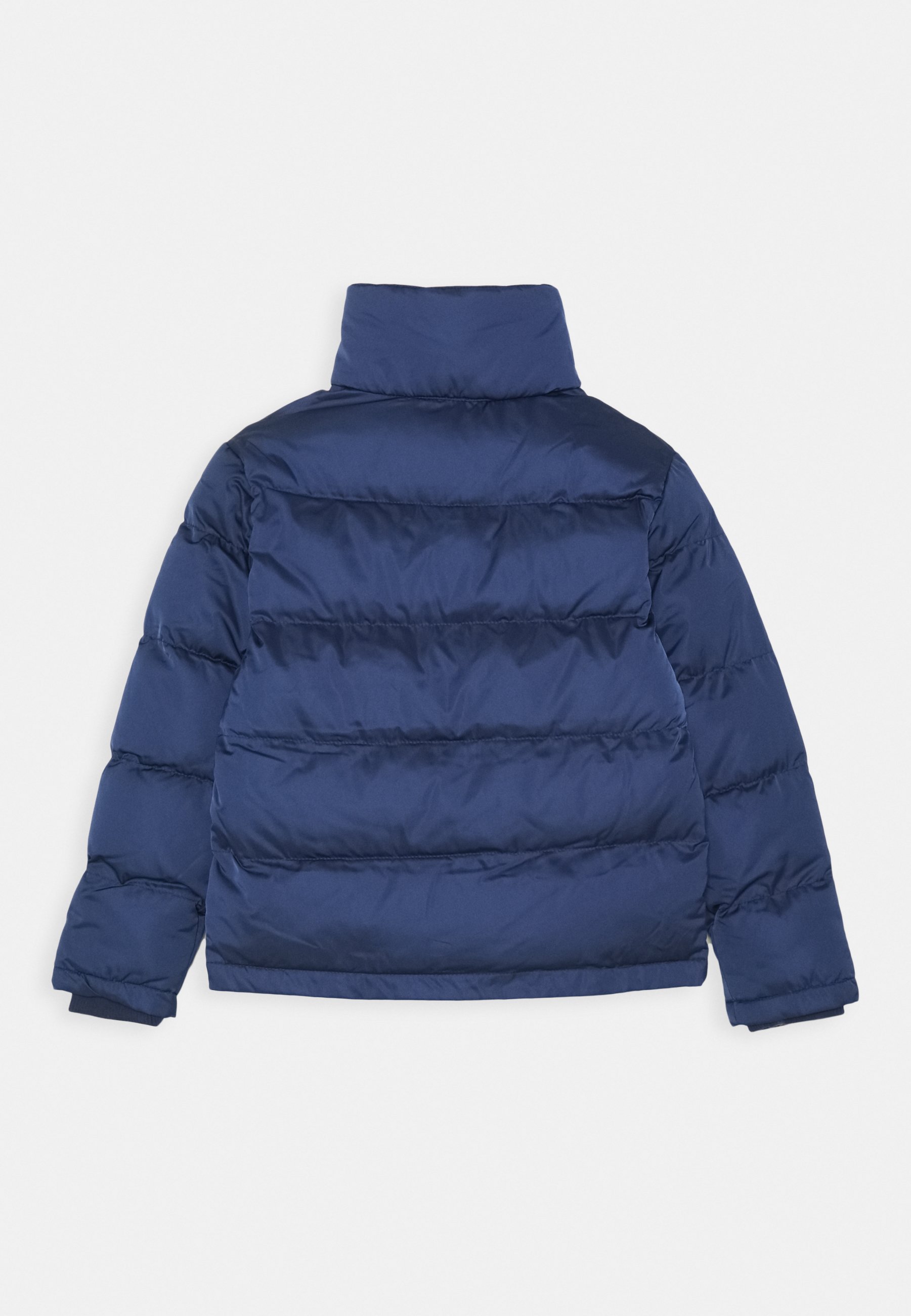 dark blue puffer jacket