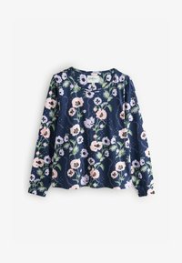 Niet geselecteerd, navy peony print