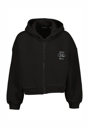 Sweater met rits - schwarz