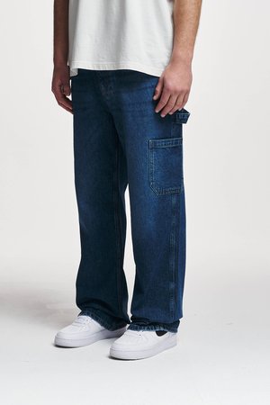 ELADAN WORKER BAGGY - Jean baggy - blue