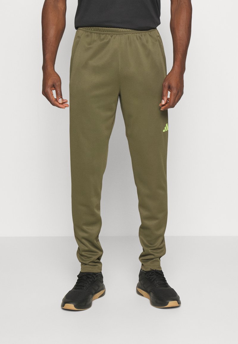 adidas Performance PANT Tracksuit bottoms olive strata/pulse lime