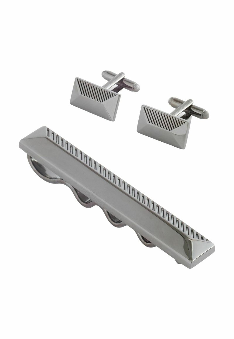 Next TEXTURED  SET - Butoni - gun metal pyramid