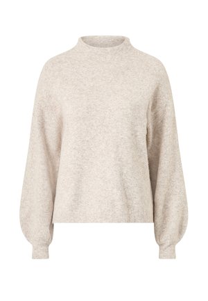 Ellos Collection, JUMPER MIT BALLONÄRMELN - Striktrøje - beige