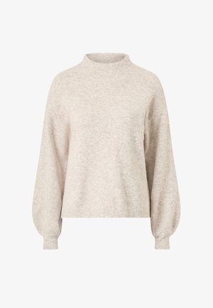 Ellos Collection, JUMPER MIT BALLONÄRMELN - Striktrøje - beige