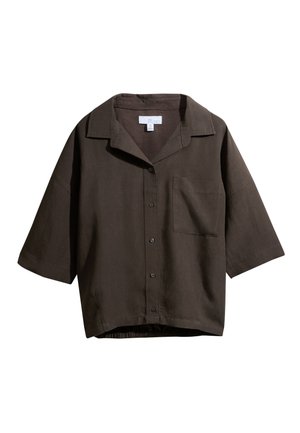 Next, REGULAR FIT - BUTTON THROUGH SHIRT . - Skjortebluser - chocolate brown
