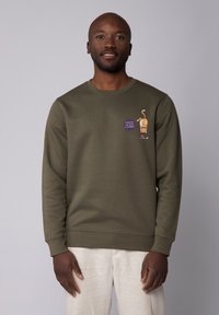 watapparel FUNNY CAT - Sweater - khaki