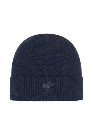 MIT GESTICKTEM LABEL SYMBOL - Beanie - m total eclipse melange