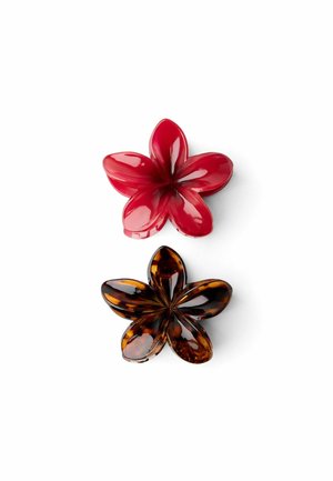 Bershka FLOWER 2 PACK - Accessoires cheveux - dark red