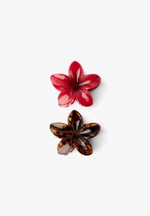Bershka FLOWER 2 PACK - Accessoires cheveux - dark red