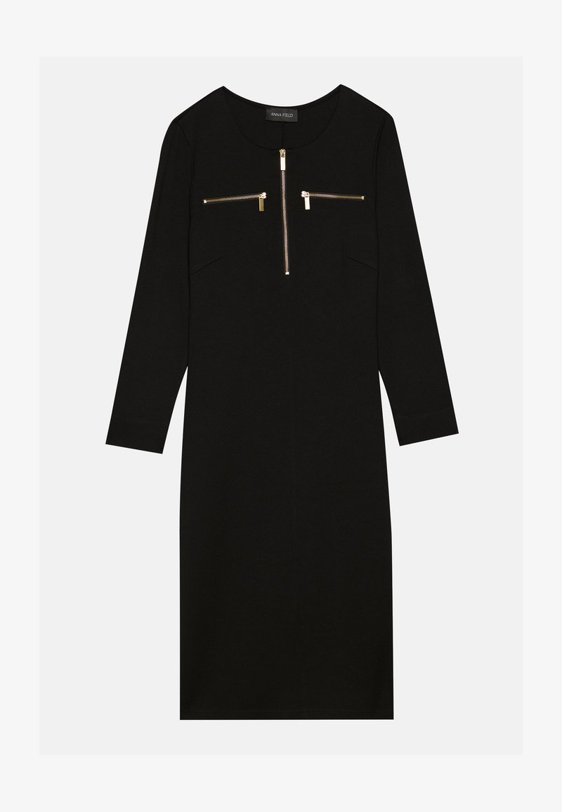Anna Field Jersey dress - black/gold/black - Zalando.ie Anna Field Jersey dress - black/gold/black - Zalando.ie