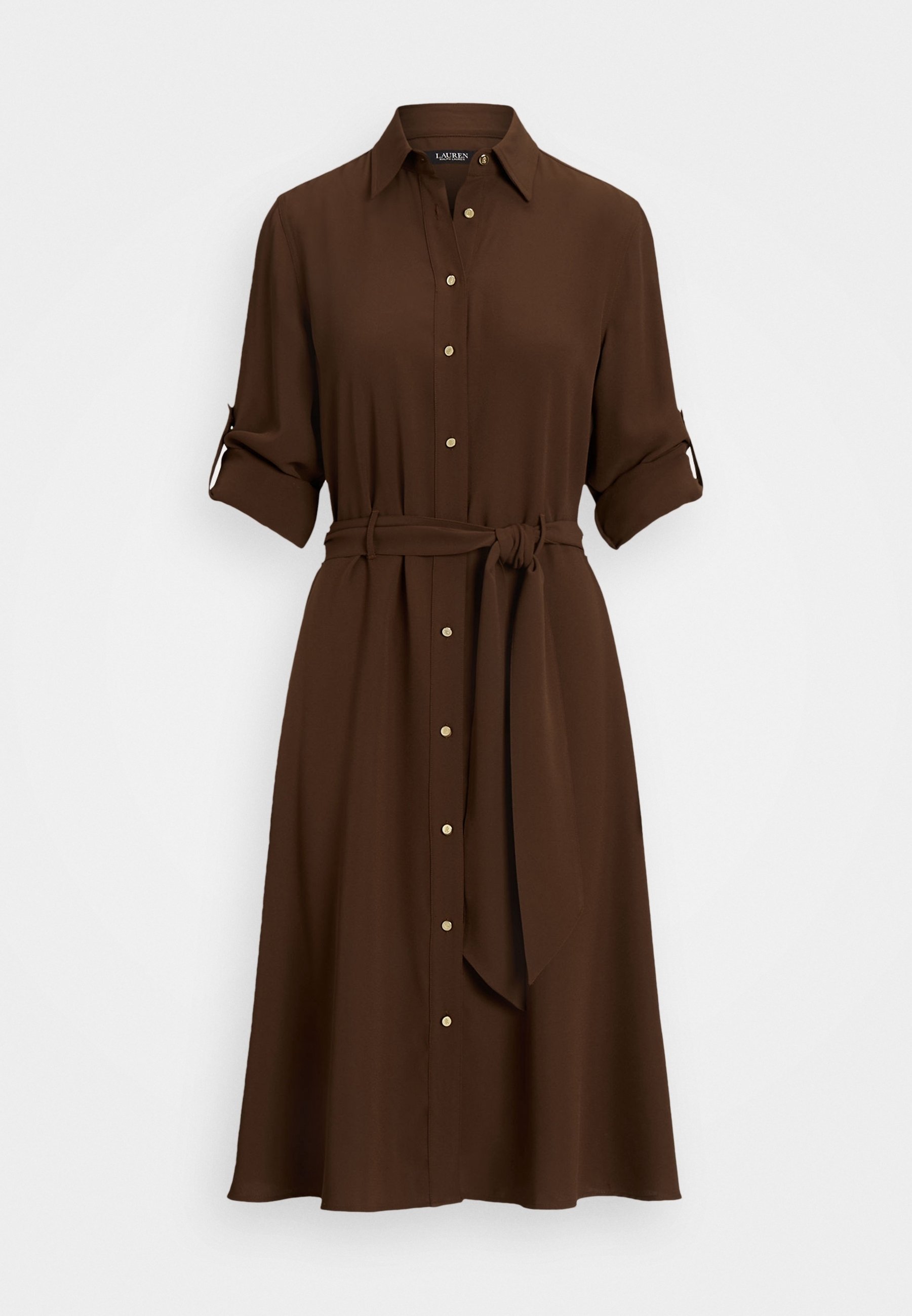 ralph lauren petite shirt dress Lauren Ralph Lauren Petite Size Denim Point Collar Long Sleeve Belted Midi  Shirtdress