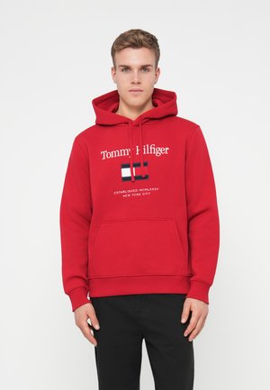 Tommy Hilfiger EMBRO FLAG - Hoodie - medium red