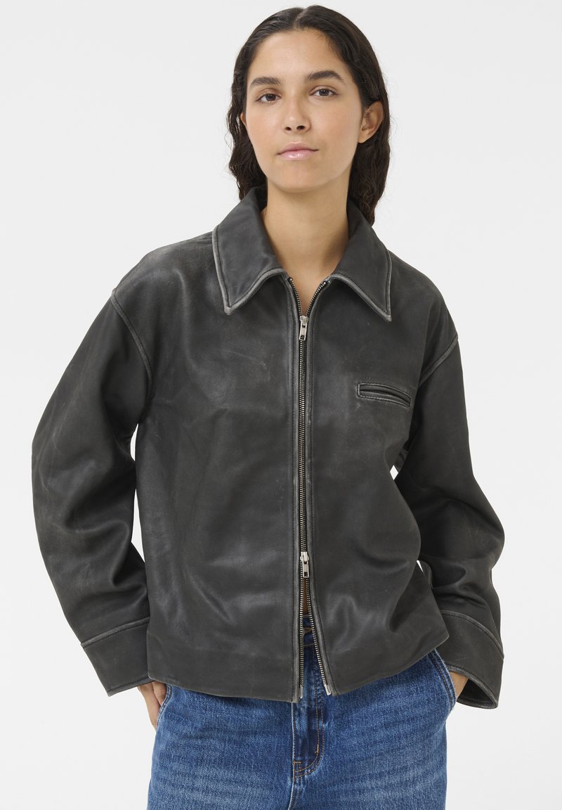Karen by Simonsen ARANYA ROSITA - Lederjacke - meteorite